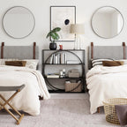 Wall-Mount Upholstered Headboard With Metal Rail - Twin, Queen & King