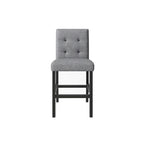 5 Piece Counter Height Wood Dining Set With Rectangle Table And 4 Upholstered High-Back Chairs - 35.4x35.4x36in