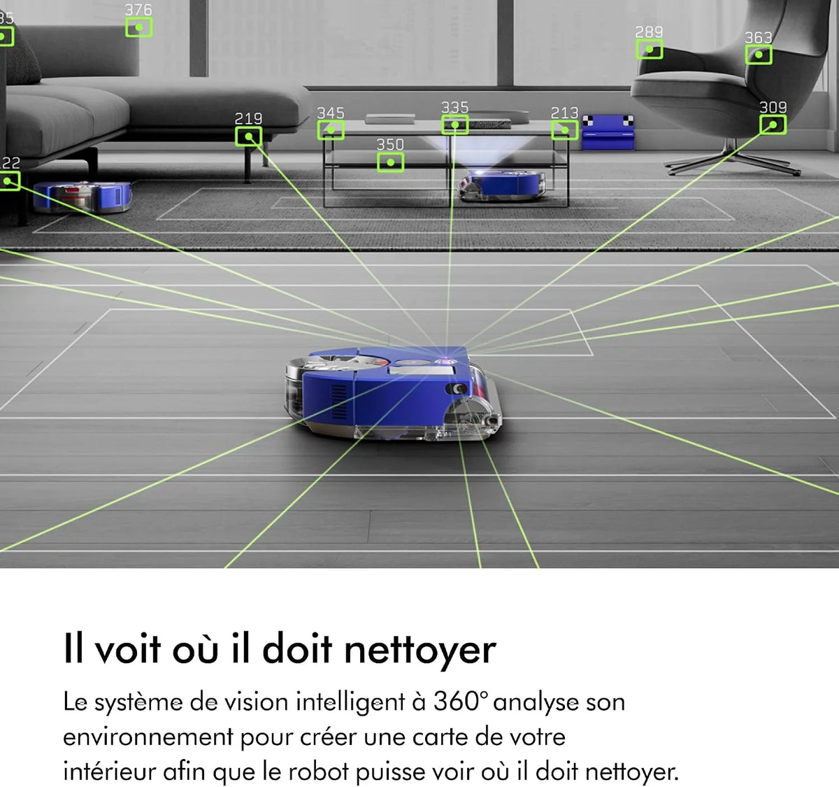 Dyson 360 Vis Nav Robot Vacuum, Blue/Nickel - RB03