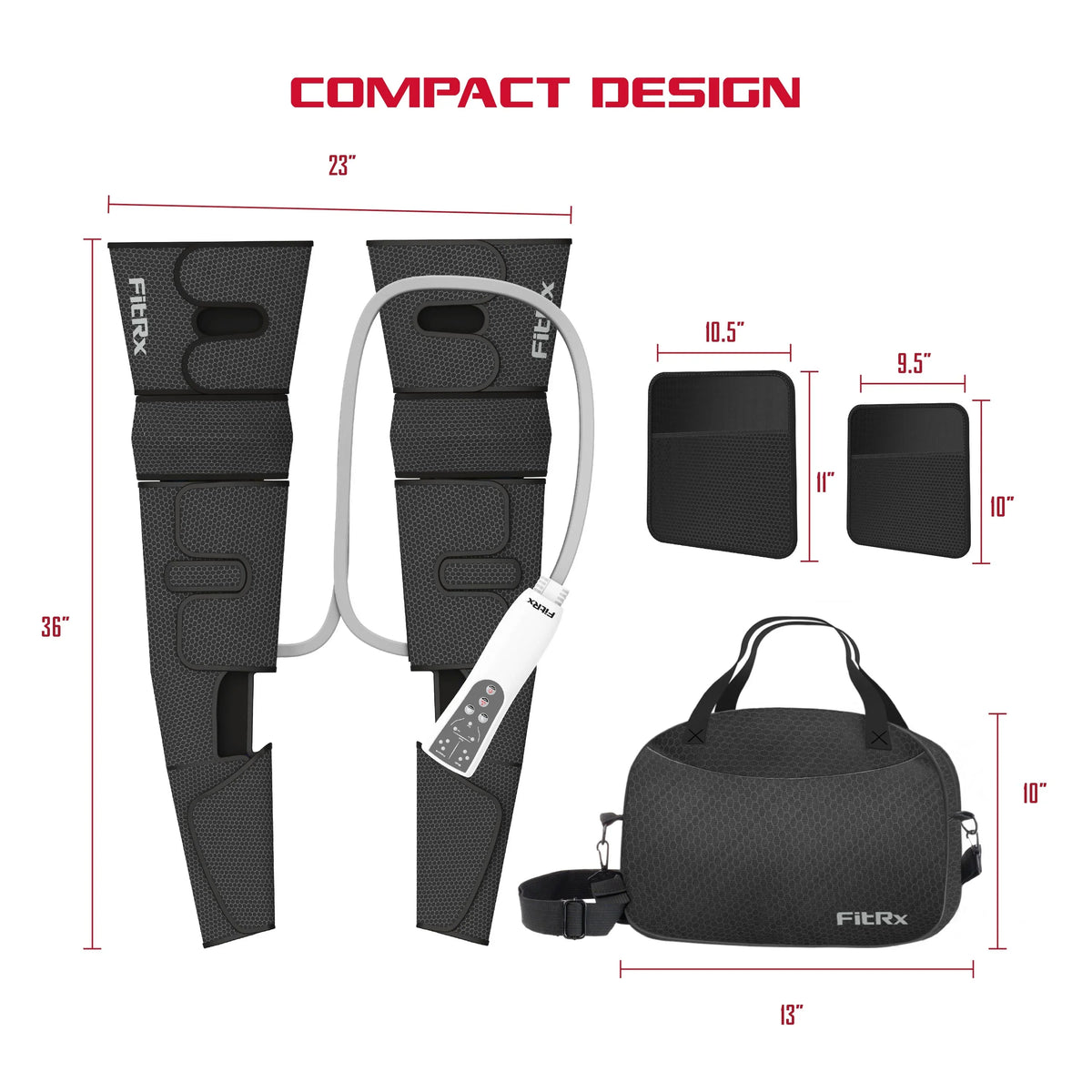 FitRx RecoverMax Heated Compression Leg And Foot Massager