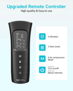 ALLJOY Leg And Foot Air Compression Massager With Heat, 6 Modes, 3 Intensities, 2 Heating Levels, 2 Extensions