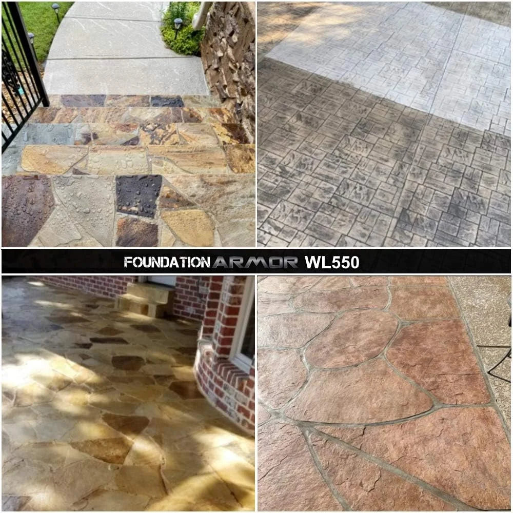 Armor Matte Wet Look Enhancer Sealer for Concrete, Brick, Pavers, Stone, and Slate - WL550-5 Gallon