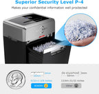 24-Sheet Cross-Cut Paper Shredder, 40-Minute Continuous Run Time, 9-Gallon Basket, P-4 Security