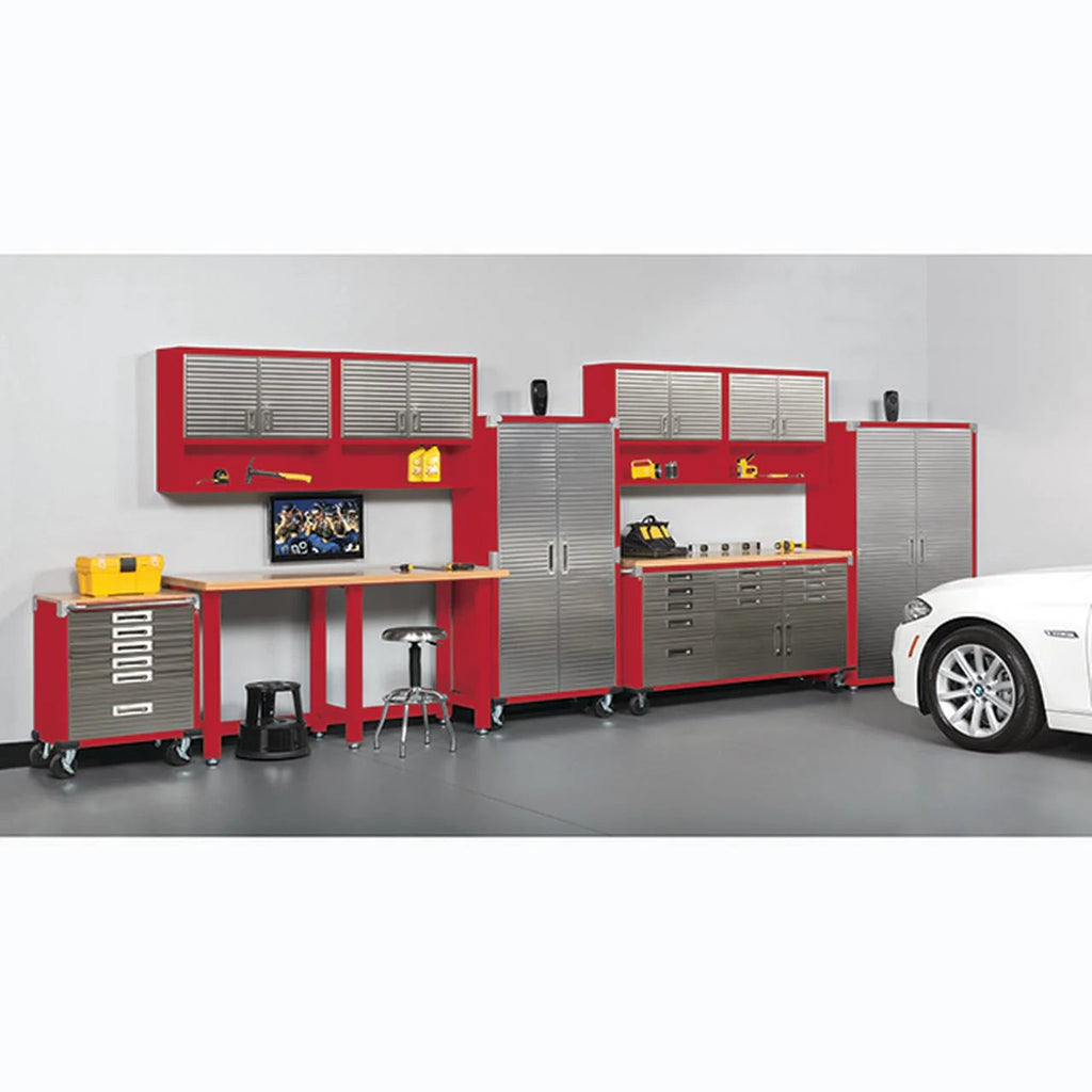 Seville Classics UltraHD Rolling Storage Cabinet, Granite, 36in W x 18in D x 72in H