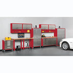 Seville Classics UltraHD Rolling Storage Cabinet, Granite, 36in W x 18in D x 72in H