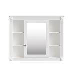 36'' Bathroom Vanity Set With Ceramic Sink Top, Mirror Cabinet, 2 Doors And 2 Drawers - Gray