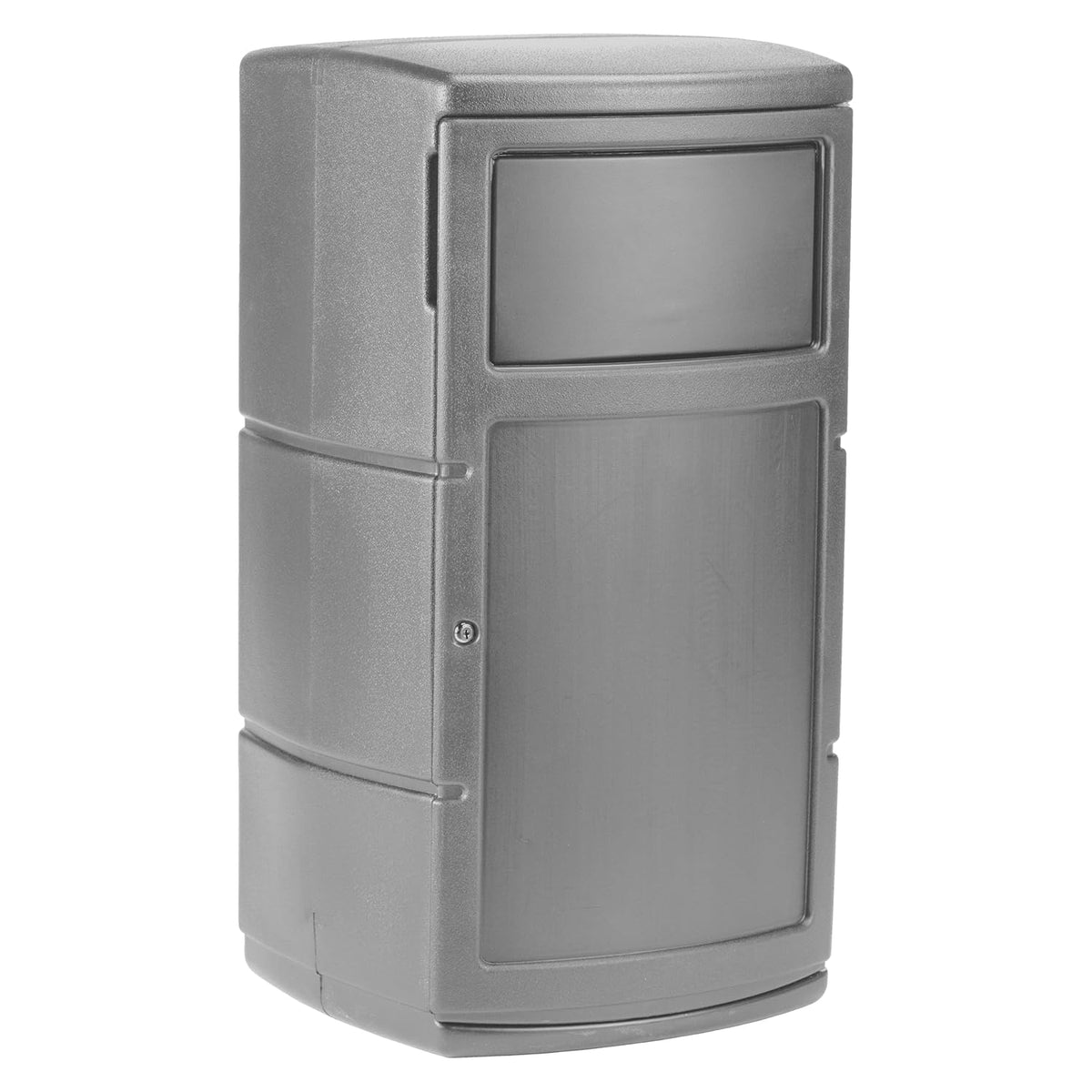 Commercial Zone PolyTec Side Entry Trash Container, Square, Dual Flipper, Dome Top