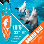FunWater Inflatable Stand Up Paddle Board, 11 ft x 32 in x 6 in - SUP Paddle Accessories