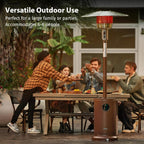 EAST OAK Patio Heater 50 000 BTU Bronze 31.9 in x 31.9 in x 86.6 in