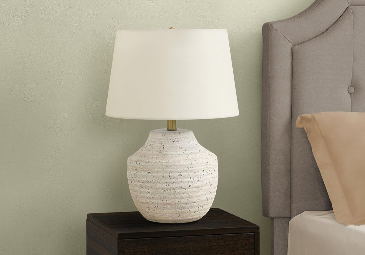 9730 Lighting Table Lamp, Cream Concrete, Ivory/Cream Shade - 20 in