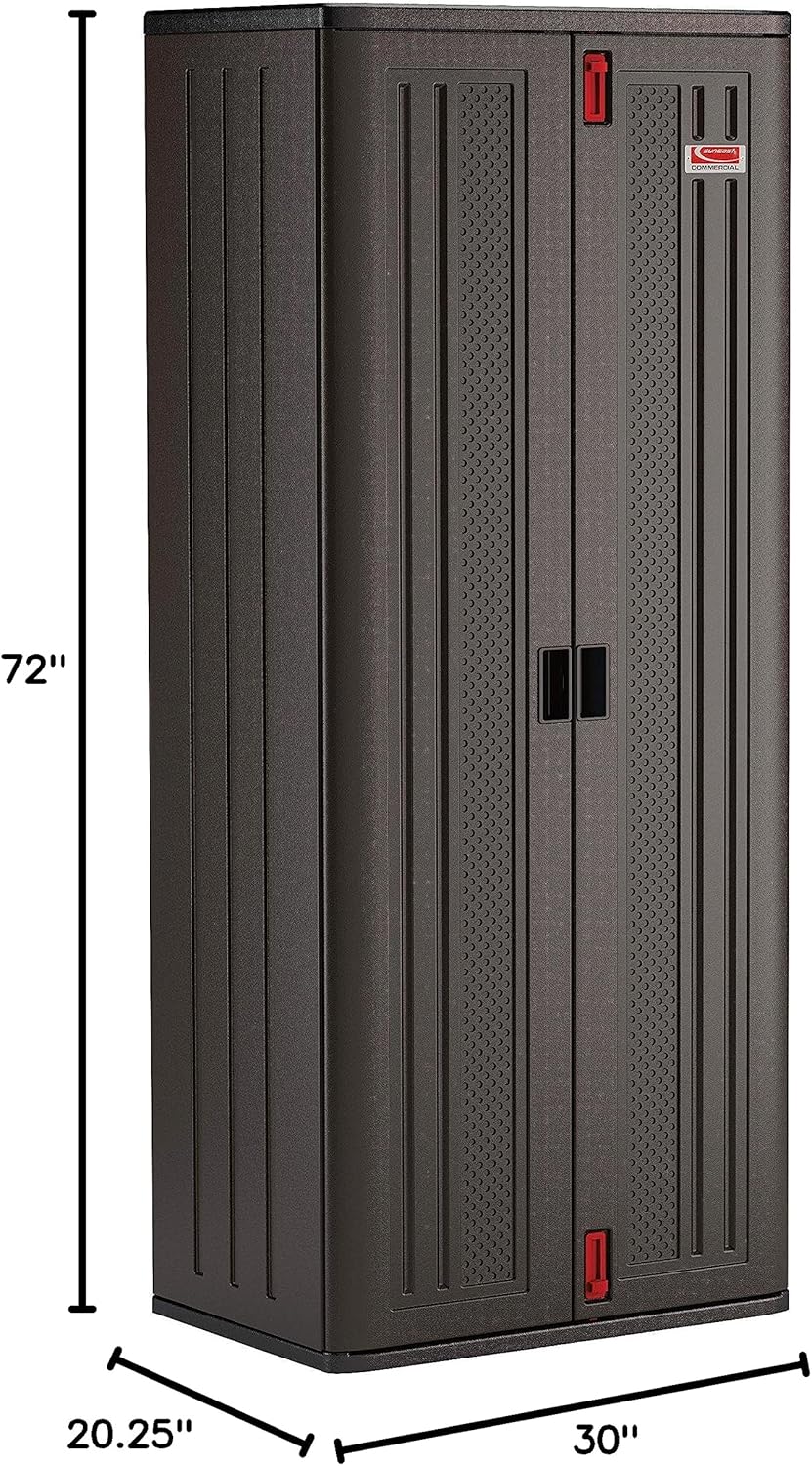 Suncast Commercial 19 Cu. Ft. Resin Storage Cabinet, Black