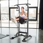 Tappio Power Tower Dip Bar Station Pull Up Bar Stand With Backrest, 400lb Capacity