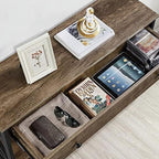 MQLIFEBOOM Console Table With Drawer And 3 Tier Shelves - Metal Frame