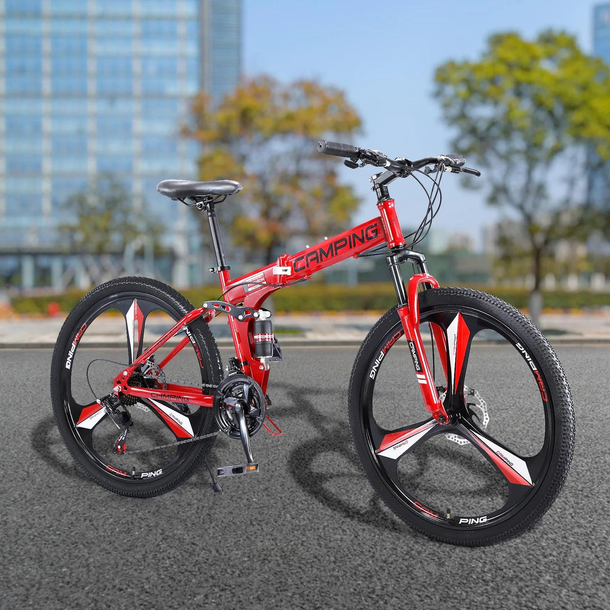 Zimtown Folding Mountain Bike, 26 inch Shimano 21 Speed MTB
