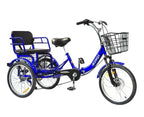WEIMMIN Adult Folding Tricycle, 7-Speed, 20-Inch Wheels, Star-Striped Blue Frame