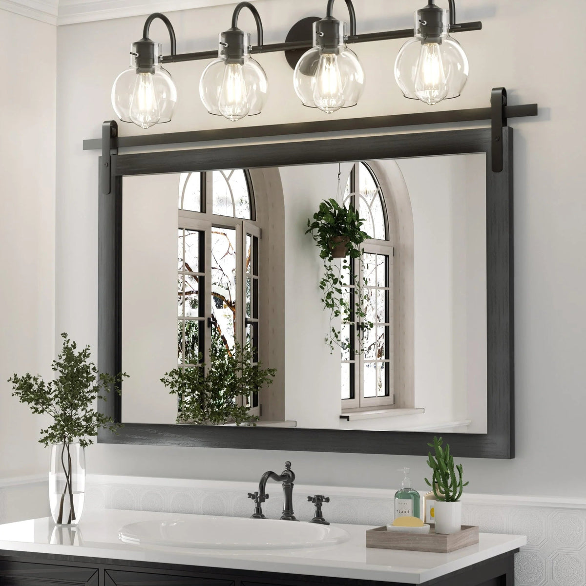 Rectangular Wall Mirror With Wood Frame, 18 x 26 in, 22 x 30 in, 24 x 36 in, or 40 x 26 in - Multiple Sizes
