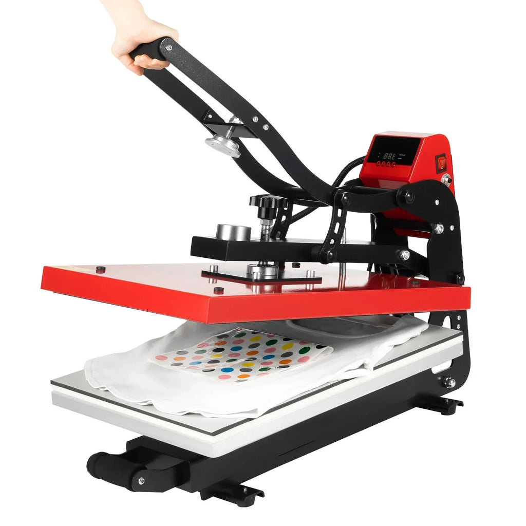 16 in x 20 in Clamshell Semi-Auto Open Heat Press Machine With Slide-Out Function