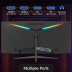 Sceptre 34 Inch 165Hz Curved Ultrawide WQHD Monitor - 3440 x 1440