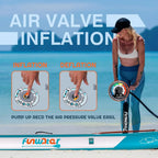 FunWater Inflatable Stand Up Paddle Board, 11 ft x 32 in x 6 in - SUP Paddle Accessories