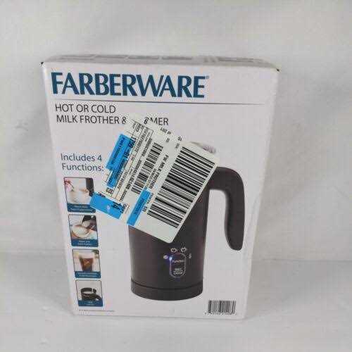 Farberware Electric Milk Frother 10 oz 4-in-1 Automatic Foam Maker