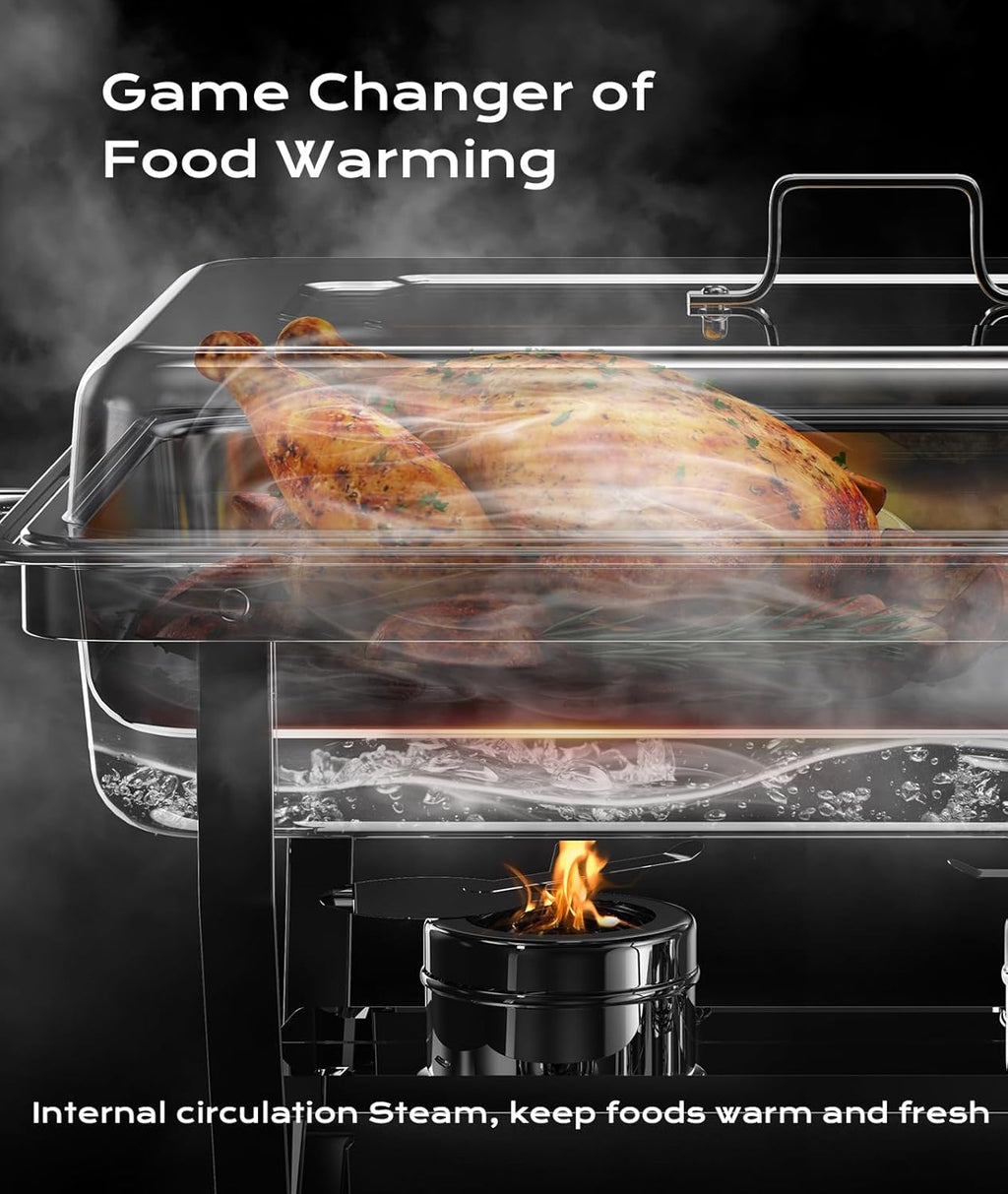 9QT Chafing Dishes For Buffet, 4-Pack