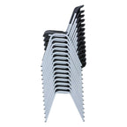 Lifetime Steel-Framed Indoor/Outdoor Commercial Grade Stacking Chairs, Black & Silver, Set Of 14 - 80569