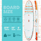 FunWater Inflatable Stand Up Paddle Board, 11 ft x 32 in x 6 in - SUP Paddle Accessories