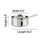 All-Clad D3 Stainless 3-Ply Bonded 3 Quart Saucepan With Lid