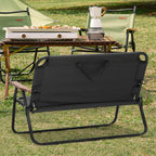 MoNiBloom Folding Double Camping Chair, 2-Person, 43.5 x 21.5 x 27 in, 330 lbs