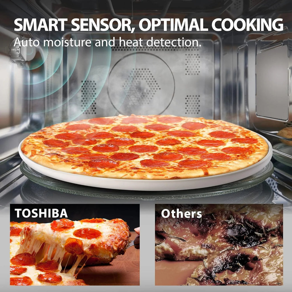 TOSHIBA 4-in-1 Countertop Microwave Oven, 1.5 Cu Ft, 1000W, Silver - ML-EC42P(SS)
