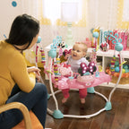 Bright Starts Disney Baby Minnie Mouse PeekABoo Activity Jumper Bouncer With Lights & Music - 10299