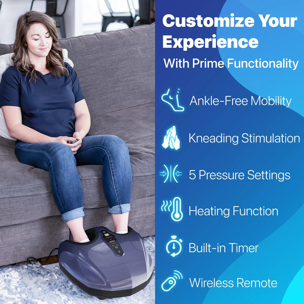 MIKO Shiatsu Foot Massager Machine With Heat, Touchscreen And 2 Wireless Remotes
