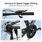 26 Inch Full-Suspension Mountain Bike, 21-Speed, 26x16 Inch Carbon Steel Frame