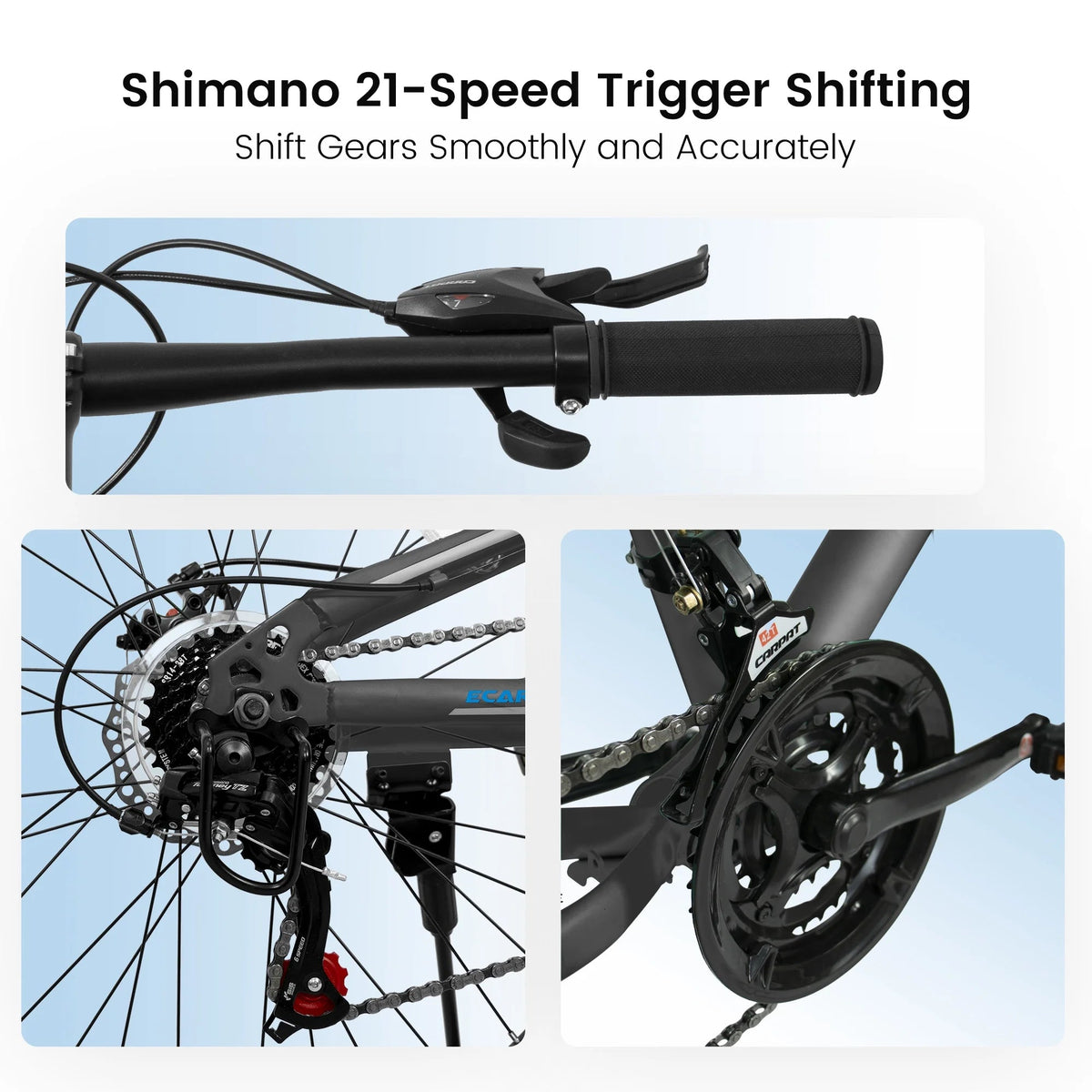 26 Inch Full-Suspension Mountain Bike, 21-Speed, 26x16 Inch Carbon Steel Frame