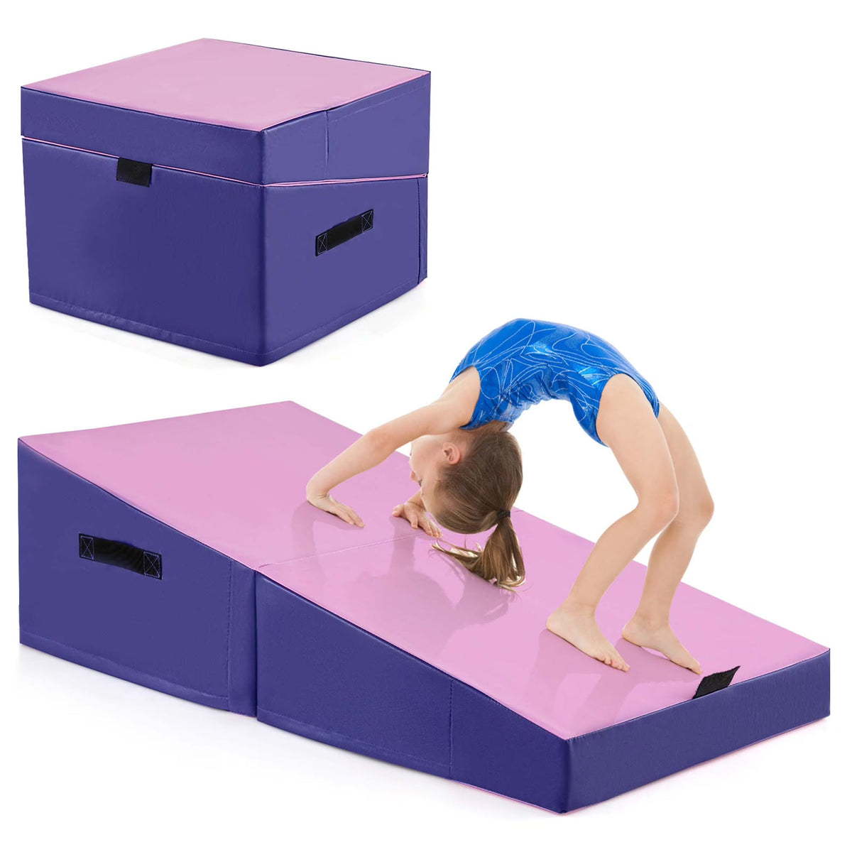Costway Folding Gymnastics Incline Mat, 48 x 24 x 14 in