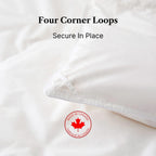 Royal Elite Canadian Down Comforter Queen Size, 88 x 90 inch, 30oz White Down, Cotton Shell