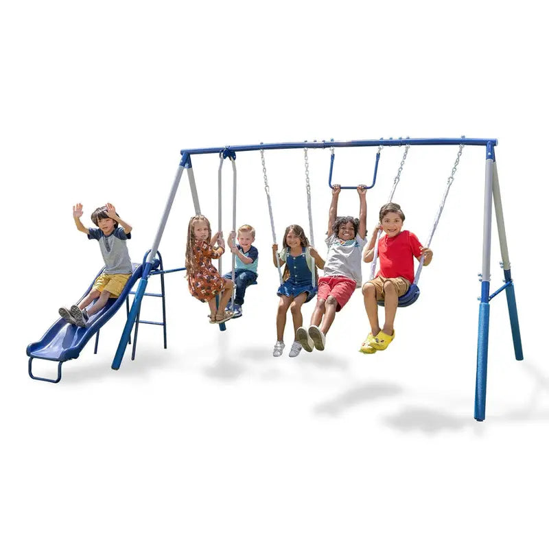 Sportspower Arcadia Metal Swing Set With 6 Play Stations - Arcadia