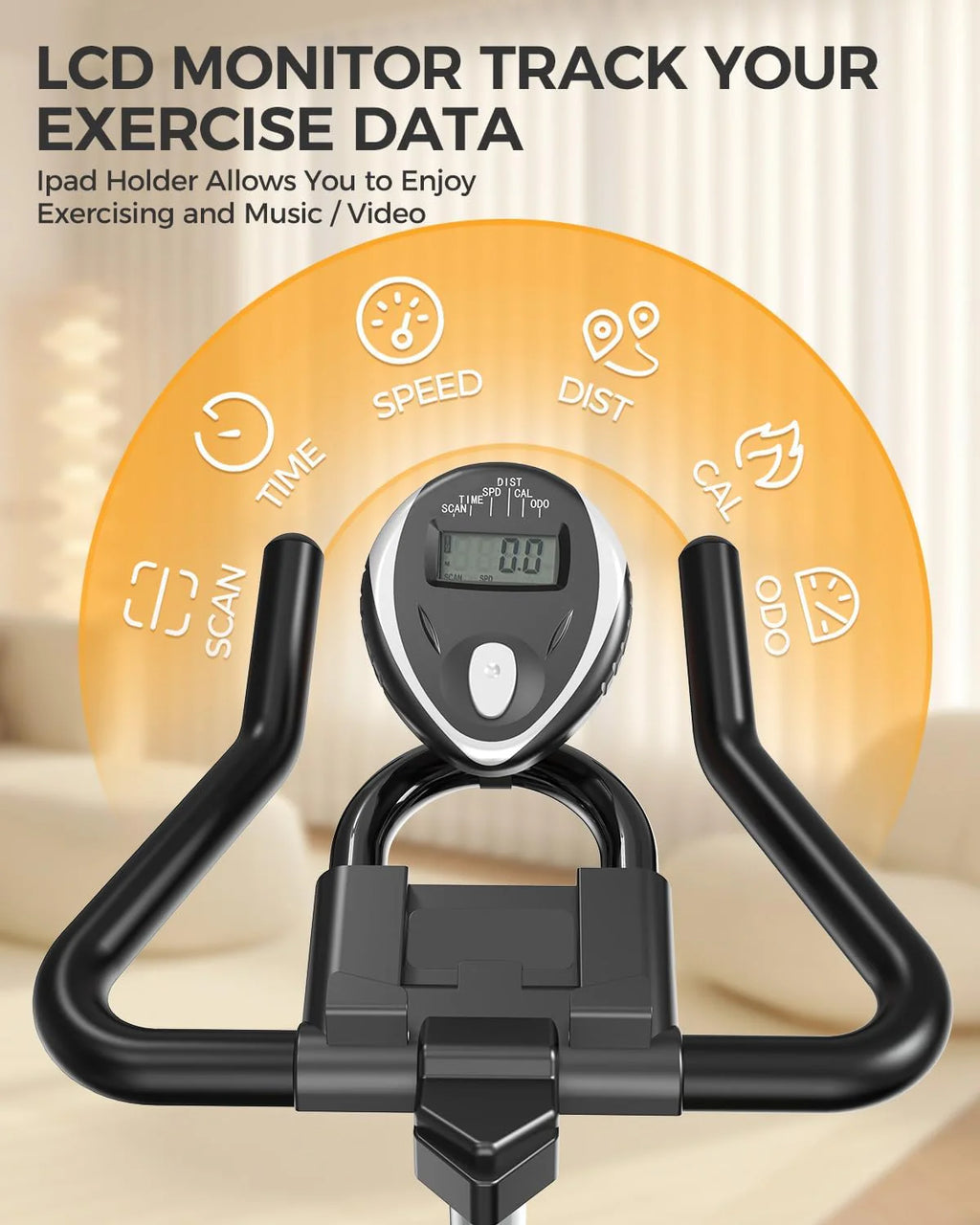 pooboo Indoor Exercise Bike With Adjustable Resistance And Belt Drive