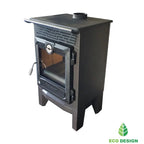 Indoor Wood Burning Cooking Stove 57cm x 55,5cm x 99,5cm, Matte Black - Stove 315