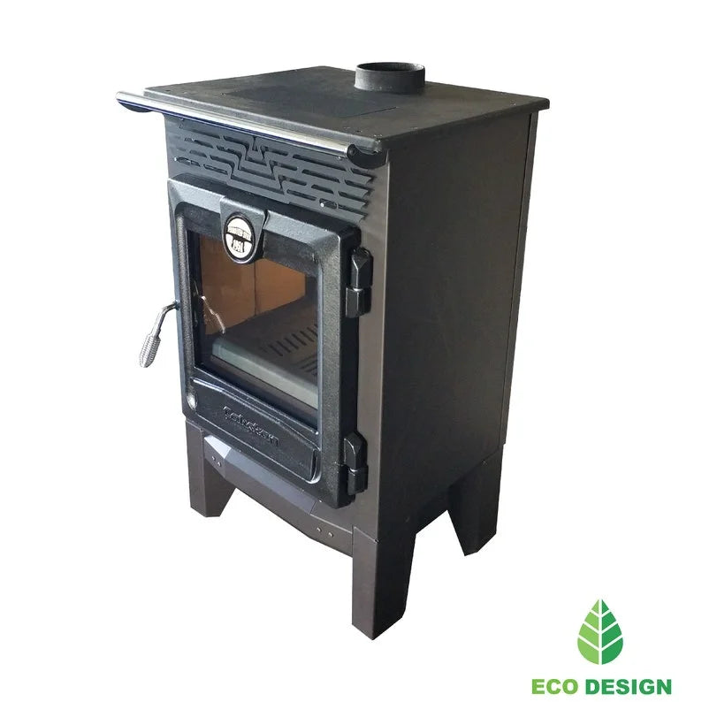 Indoor Wood Burning Cooking Stove 57cm x 55,5cm x 99,5cm, Matte Black - Stove 315