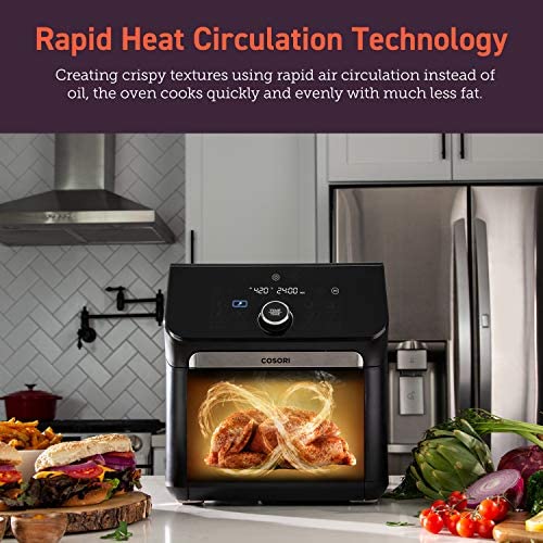 6.8-Qt Air Fryer With Dual Heating And Smart Temperature Control - CAF-P583S-KUS