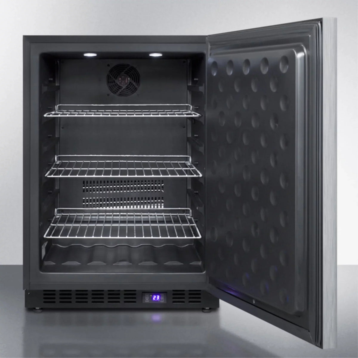 Frost-Free Built-In Undercounter All-Freezer With Stainless Steel Wrapped Exterior And Horizontal Handle