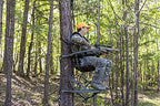 Aluminum Climbing Treestand With Padded Seat, 300 Lb. Capacity And Safety Harness
