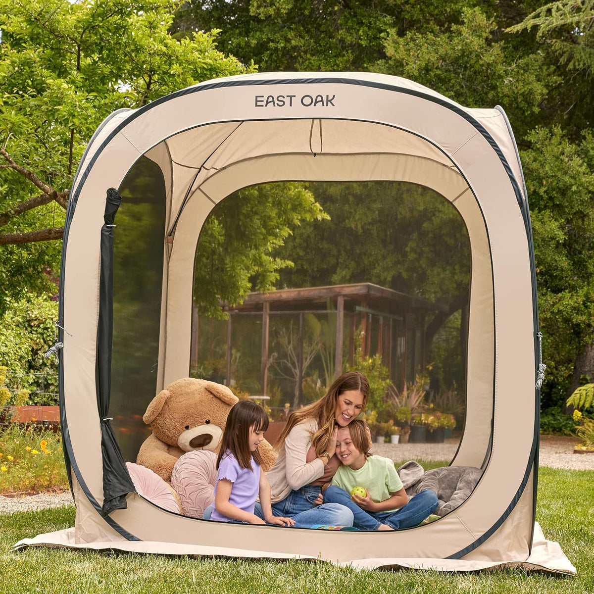 EAST OAK Pop-Up Screen House Tent 10 x 10 FT With Carry Bag