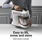 Hamilton Beach 4 Quart 7-Speed Tilt-Head Stand Mixer With Dough Hook, Whisk And Flat Beater - Black