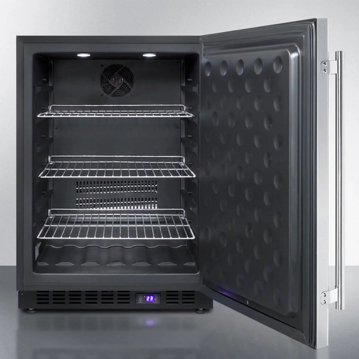 Outdoor All-Freezer, 24 in Wide, Black Cabinet