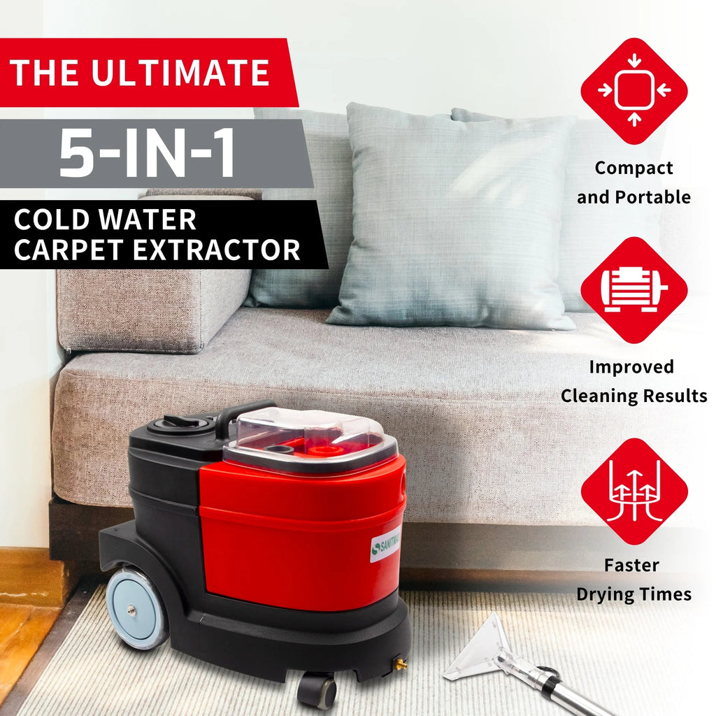 SunMax Carpet And Upholstery Extractor Cleaning Machine, 1.07 HP, 3.7-Gal Tank