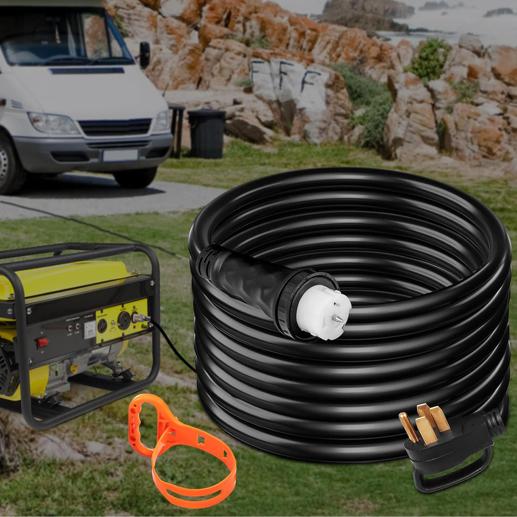 VEVOR Generator Extension Cord 50 ft 50 Amp STW 125V 250V 12500W N14-50P SS2-50R CS6364 - 45446 + 45505