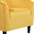 Easyfashion Tub Chairs Set Of 2 - Yellow Velvet