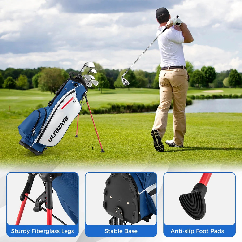Costway Men's Complete Golf Club Set 10 Pieces With 460cc Alloy Driver